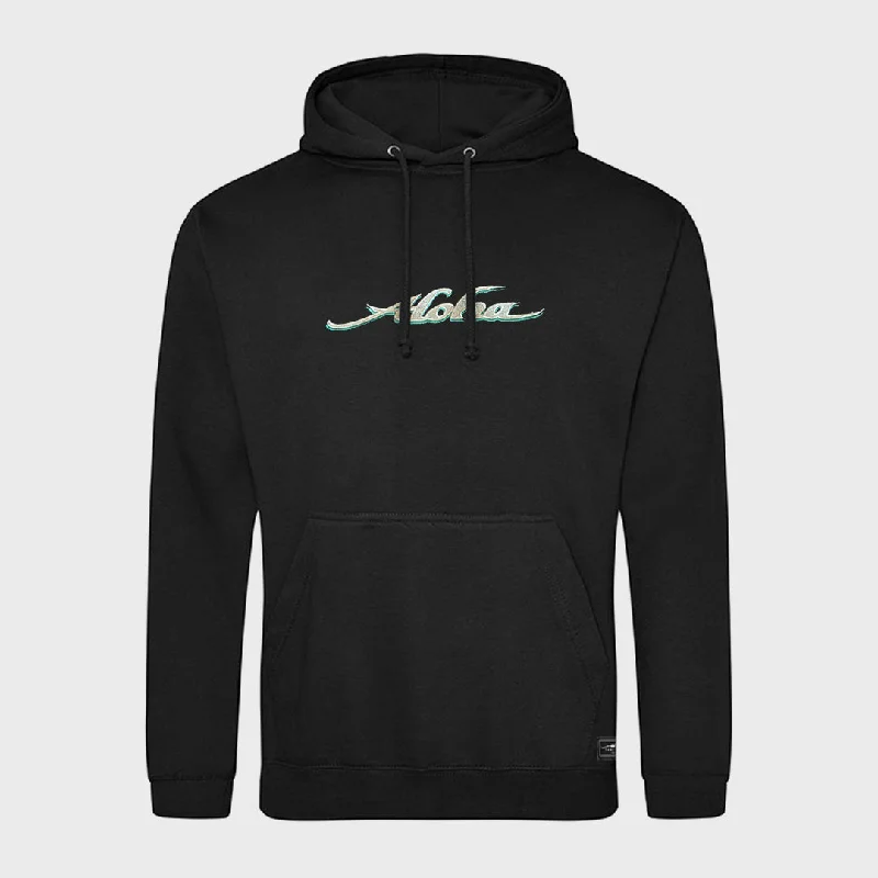 workout vibe hoodies -Aloha Unisex Layers Hoodie - Black