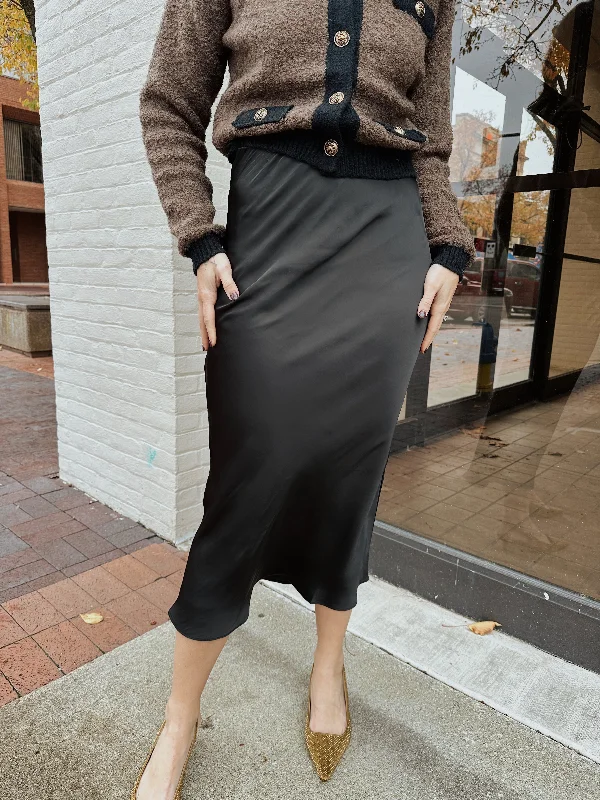 warm thermal midi skirts -Europa Slip Skirt