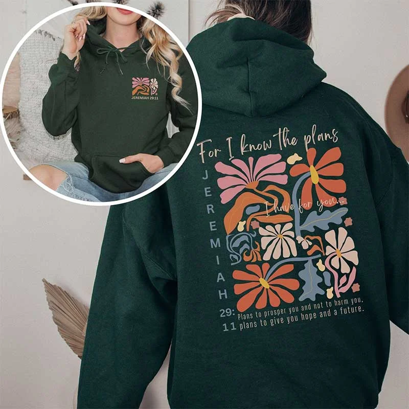 custom art hoodies -For I Know The Plants Wildflower Hoodie