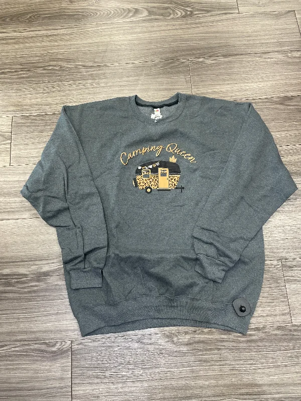 watercolor sweatshirts artistic -Sweatshirt Crewneck By Fruit Of The Loom In Grey, Size: Xl