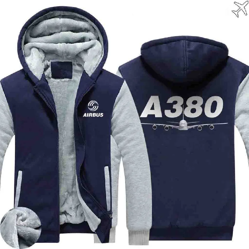 sci-fi vibe hoodies -AIRBUS A380 ZIPPER SWEATERS