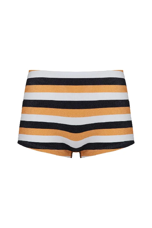 high performance denim shorts -C short in parasol stripe eco terry