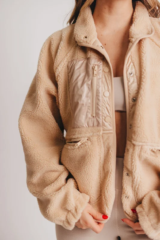 oversized trench jackets -Warm Me Up Jacket in Nude