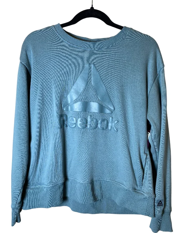 rainbow stripe sweatshirts -Sweatshirt Crewneck By Reebok In Teal, Size: M