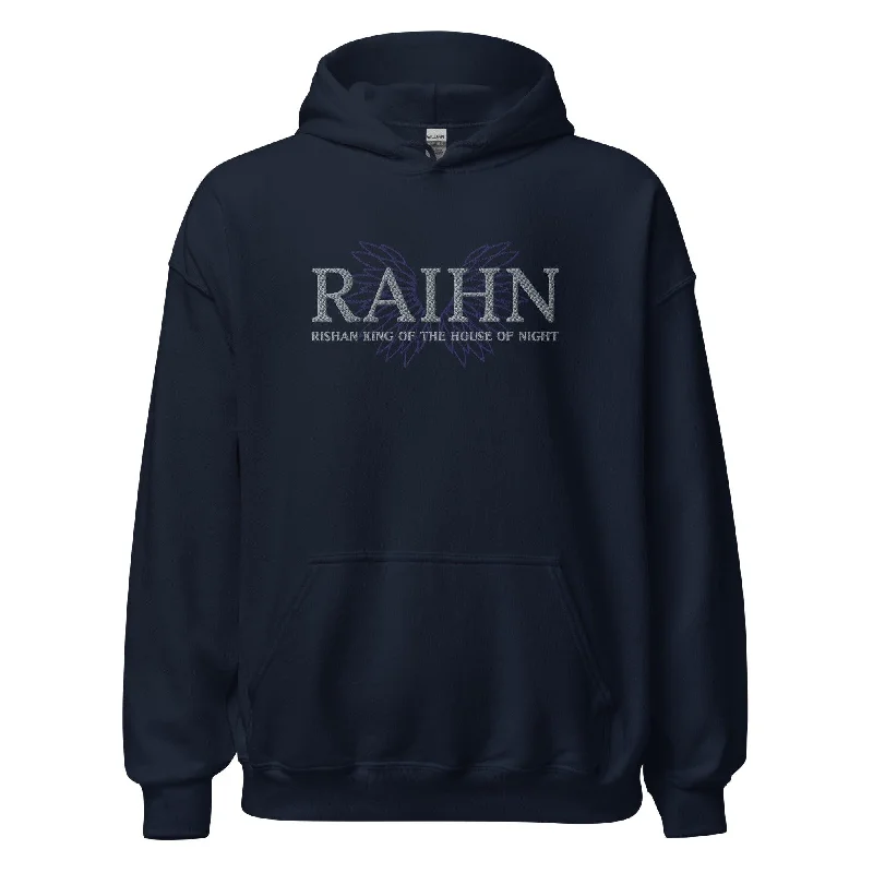 retro floral hoodies -Raihn Rishan King of the House of Night Embroidered Hoodie