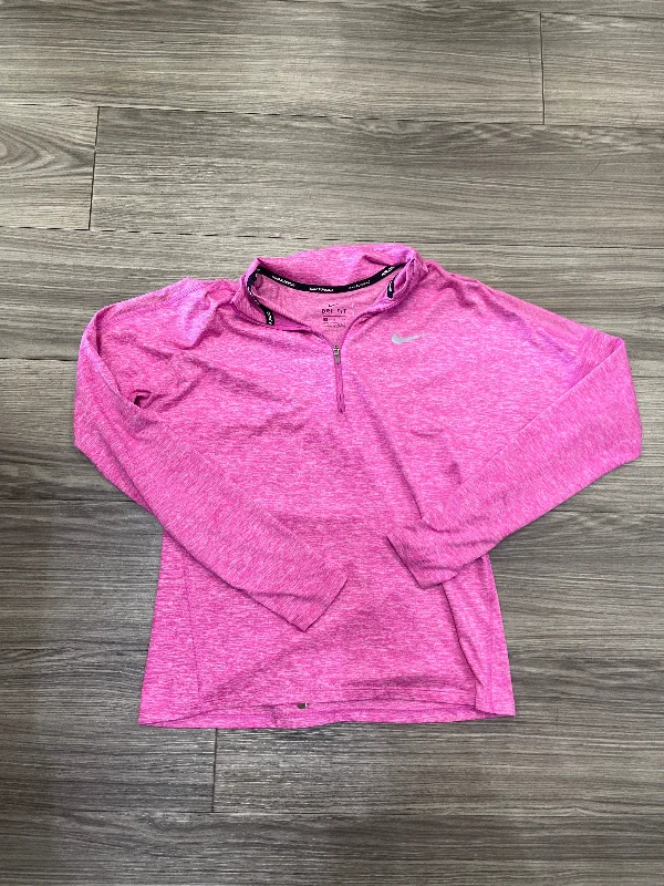 black sweatshirts for kids -Athletic Sweatshirt Collar By Nike In Pink, Size: S