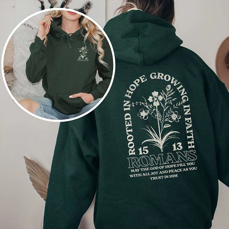 nurse art hoodies -Rooted In Hope Growing In Faith Hoodie