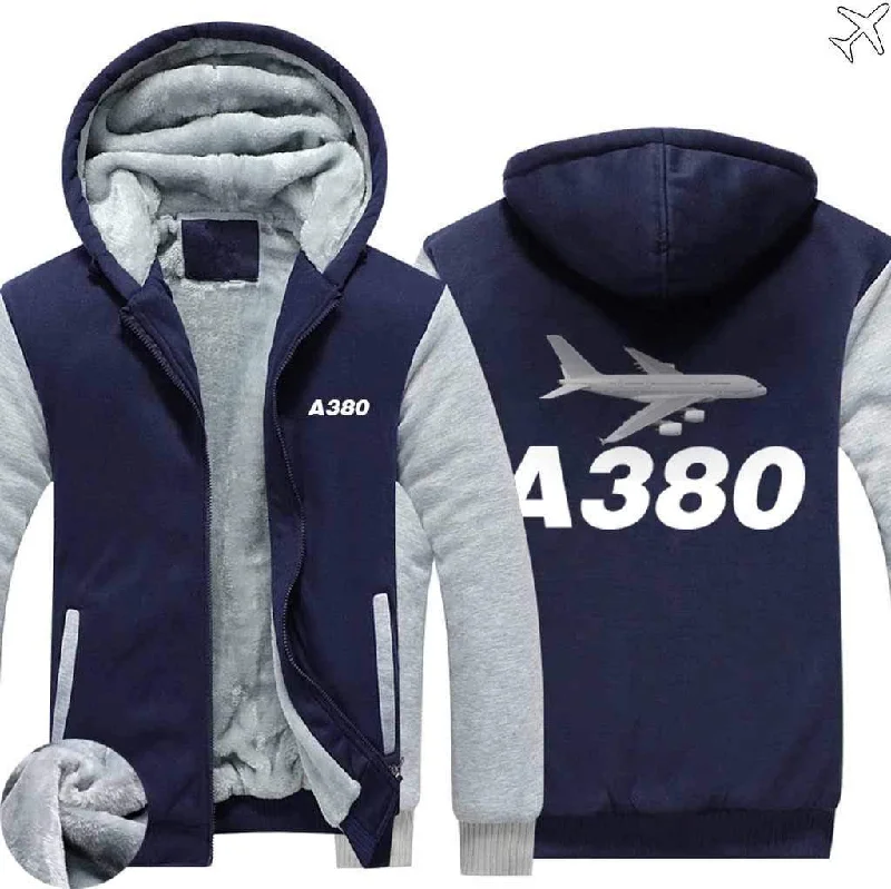 geek trend hoodies -AIRBUS A380 ZIPPER SWEATERS