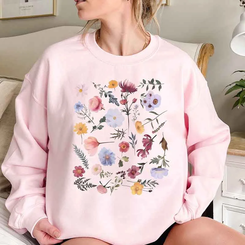 geek sweatshirts coding -Floral Nature Wildflower Lover Sweatshirt