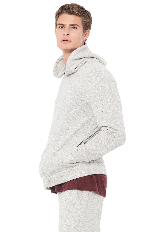 custom design hoodies -MEN'S LIGHT HEATHER GREY PULLOVER HOODIE