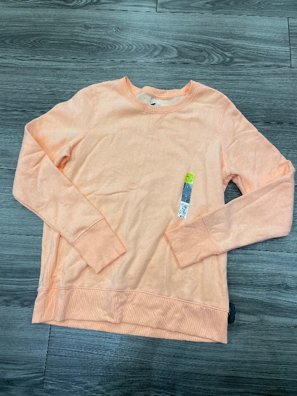 neon stripe sweatshirts -Sweatshirt Crewneck By Tek Gear In Coral, Size: L