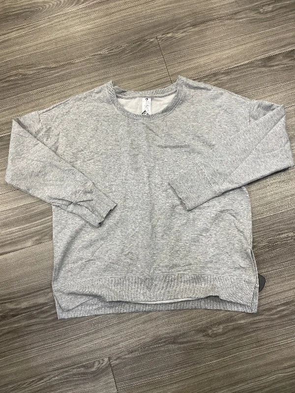 distressed floral sweatshirts -Sweatshirt Crewneck By Active Life In Grey, Size: Xl