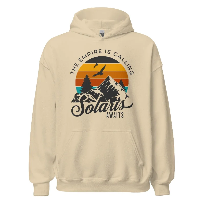 distressed print hoodies -Solaris Awaits Hoodie