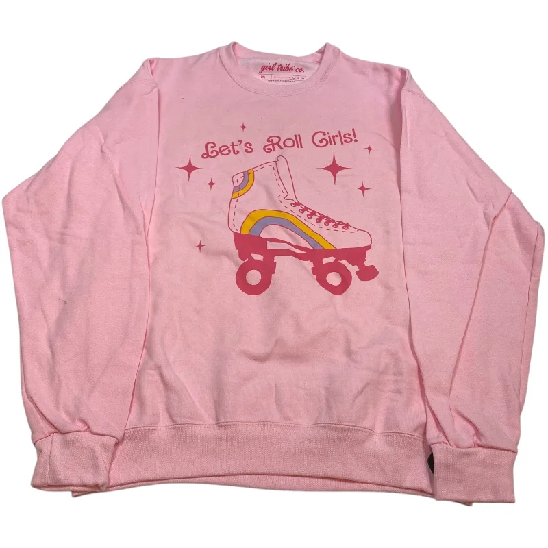 nerdy math sweatshirts -Sweatshirt Crewneck By Girl Tribe Co In Pink, Size: M