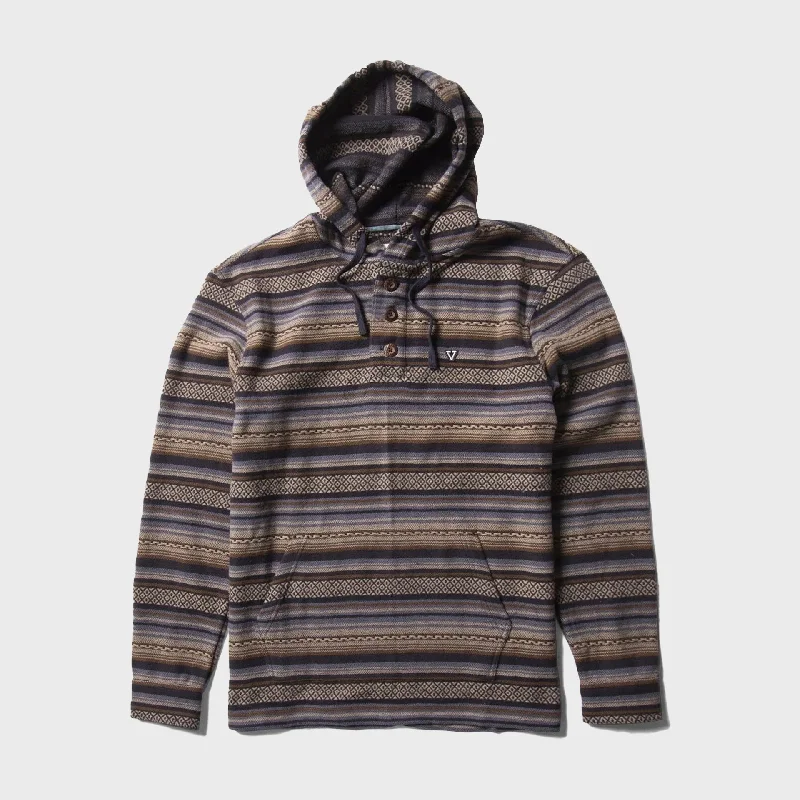 surf art hoodies -Vissla Mens Descanso Hooded Popover - Phantom