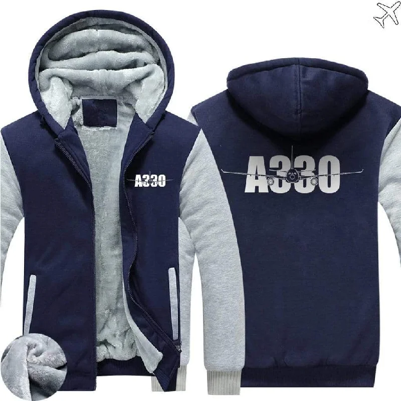 tropical style hoodies -AIRBUS A330 ZIPPER SWEATERS