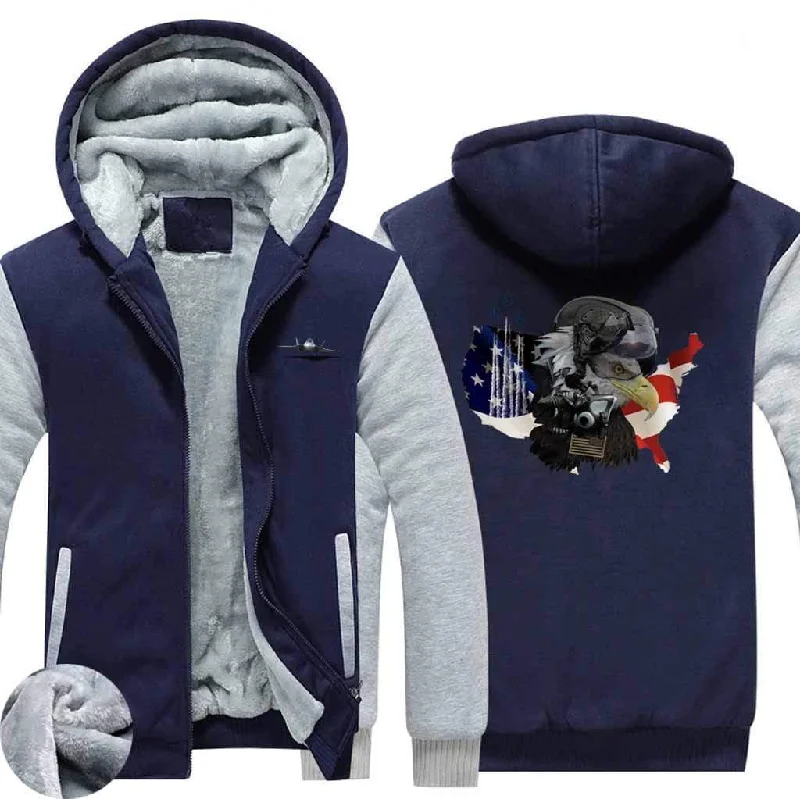 bold trend hoodies -EAGLE PILOT ZIPPER SWEATERS