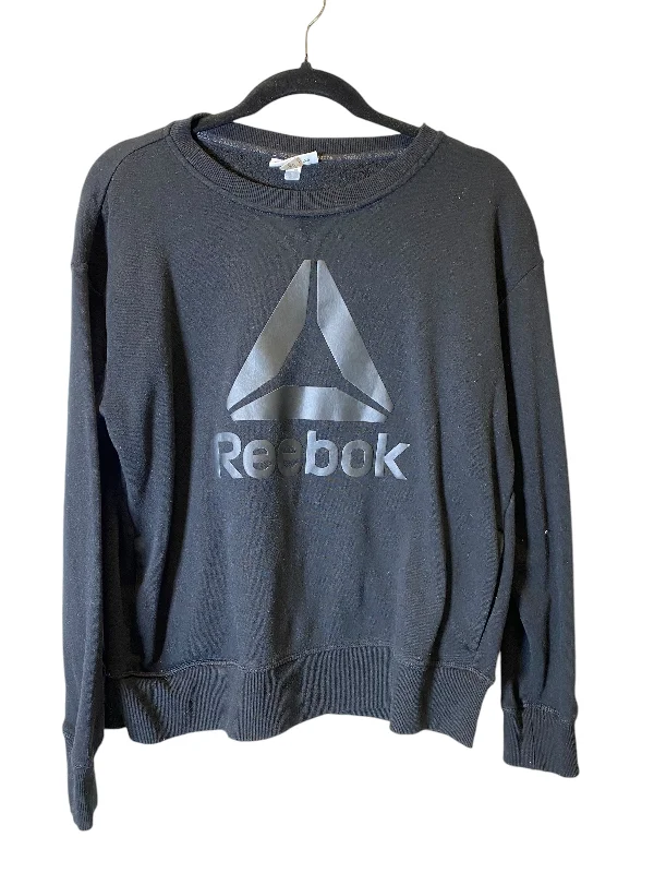 distressed stripe sweatshirts -Sweatshirt Crewneck By Reebok In Black, Size: M