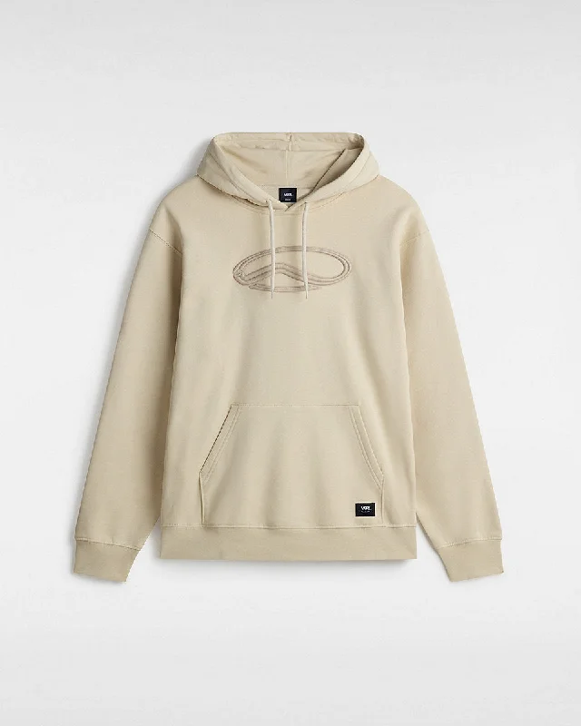 minimalist style hoodies -Vans Mens Oval Loose Pullover Hoodie - Oatmeal