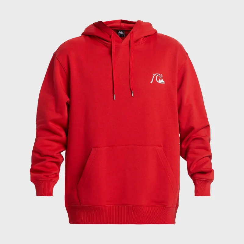 cool vibe hoodies -Quiksilver Mens DNA Bubble Logo Pullover Hoodie - Salsa