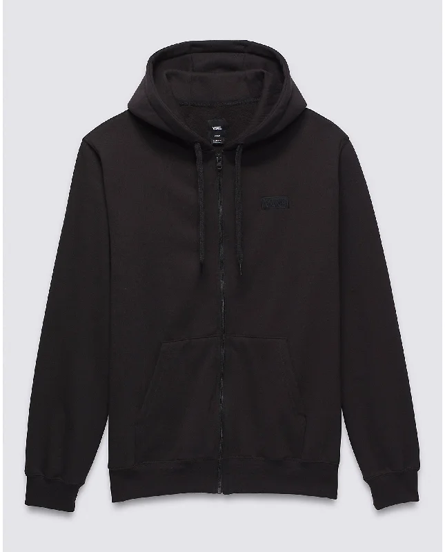 custom style hoodies -Vans Mens Core Basic Full Zip Hoodie - Black