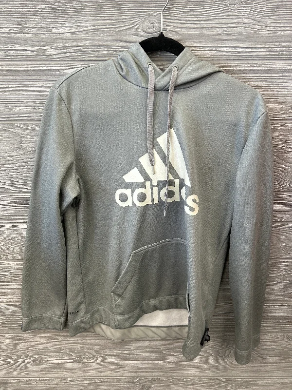 sci-fi art sweatshirts -Athletic Sweatshirt Crewneck By Adidas In Grey, Size: L