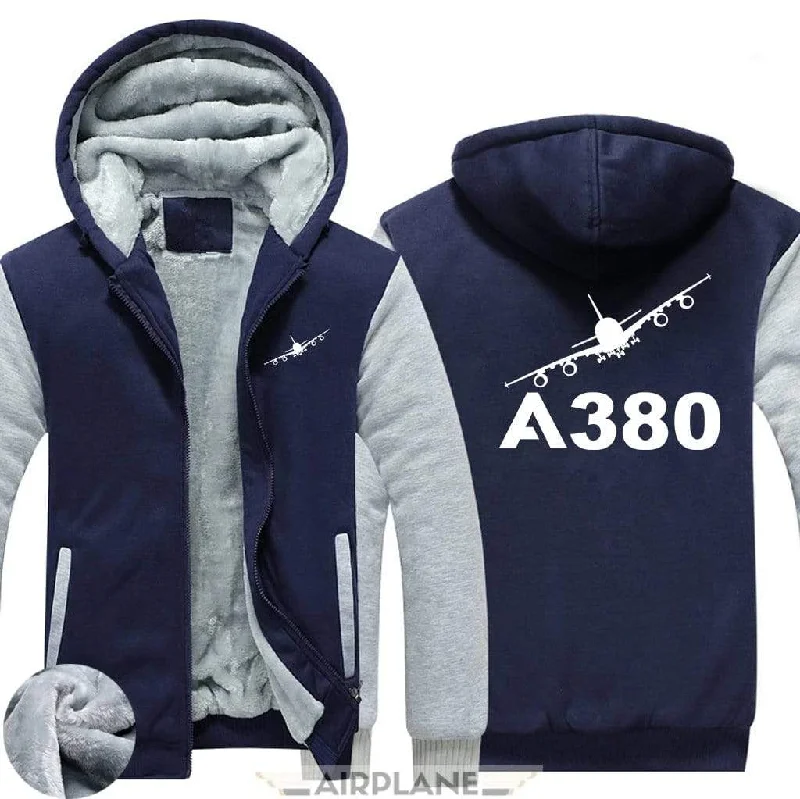 minimalist trend hoodies -AIRBUS A380 ZIPPER SWEATERS