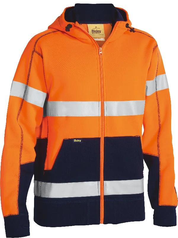 cozy graphic hoodies -BK6819T Bisley Taped Hi Vis Fleece Hoodie