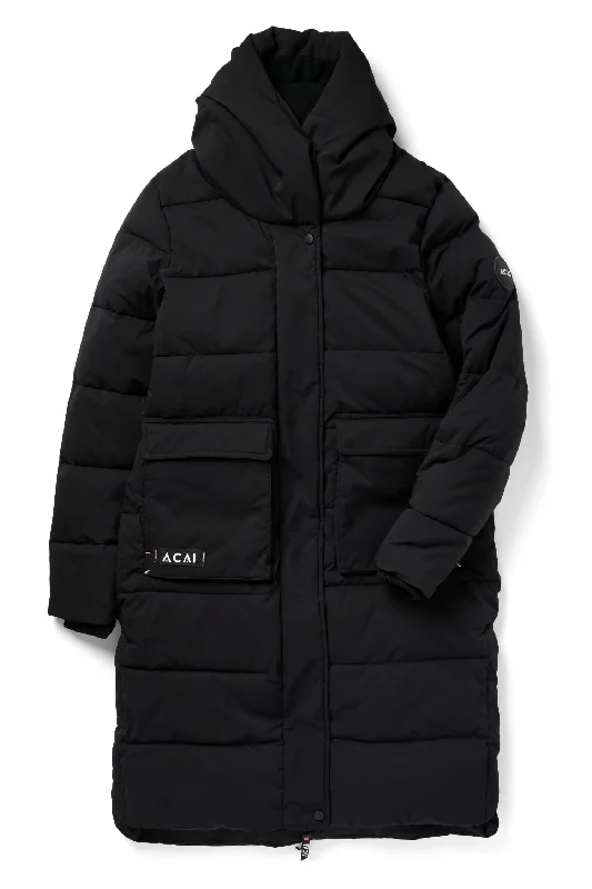 distressed parka jackets -Envelop Coat - Black