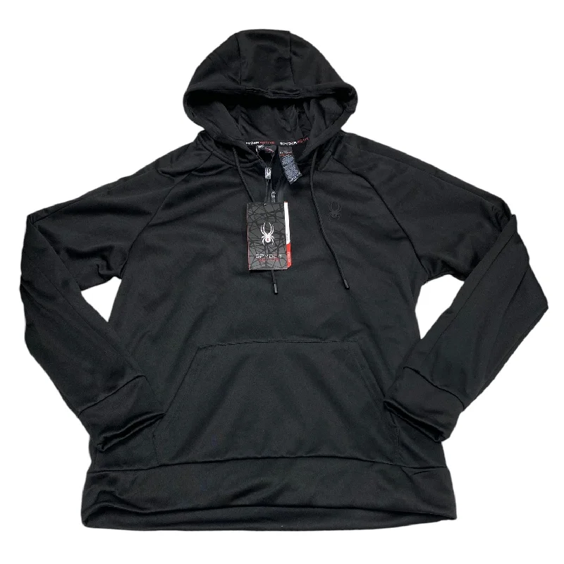 adventure design sweatshirts -Athletic Sweatshirt Hoodie By Spyder In Black, Size: L