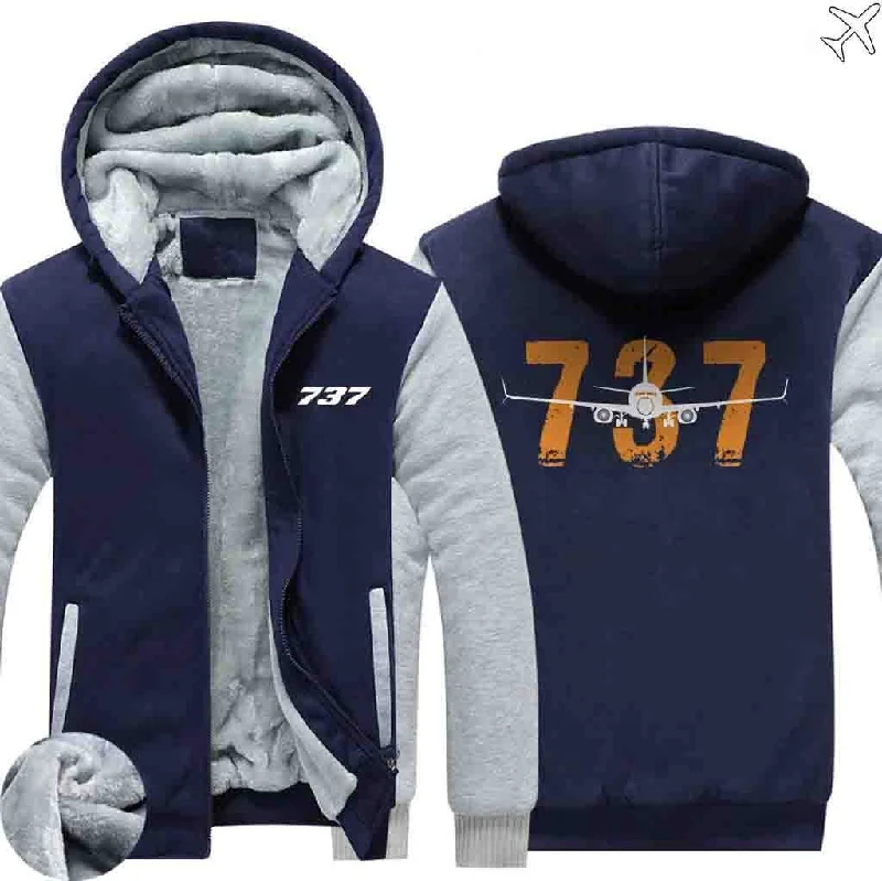 rock trend hoodies -BOEING 737 ZIPPER SWEATERS