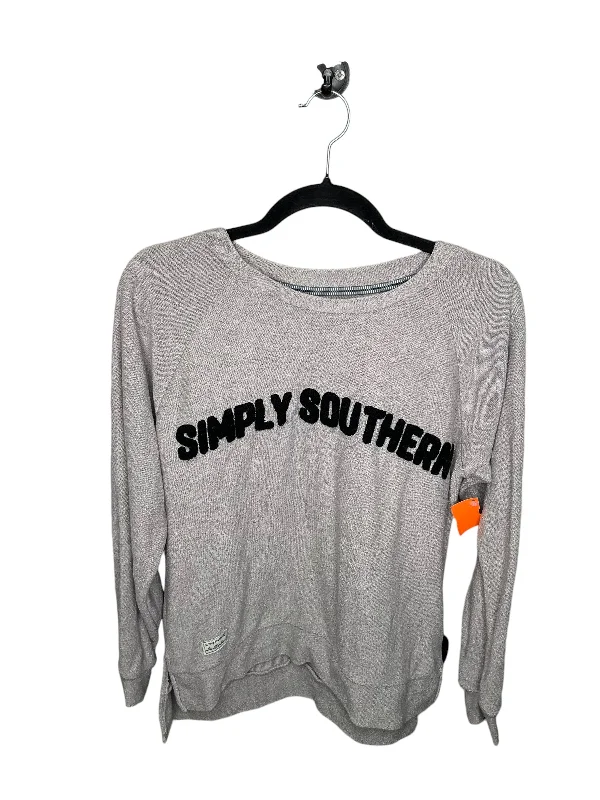 holiday abstract sweatshirts -Sweatshirt Crewneck By Simply Southern In Grey, Size: S