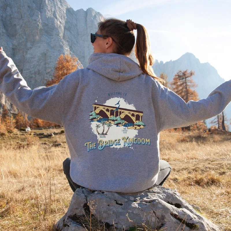 vintage floral hoodies -The Bridge Kingdom Hoodie