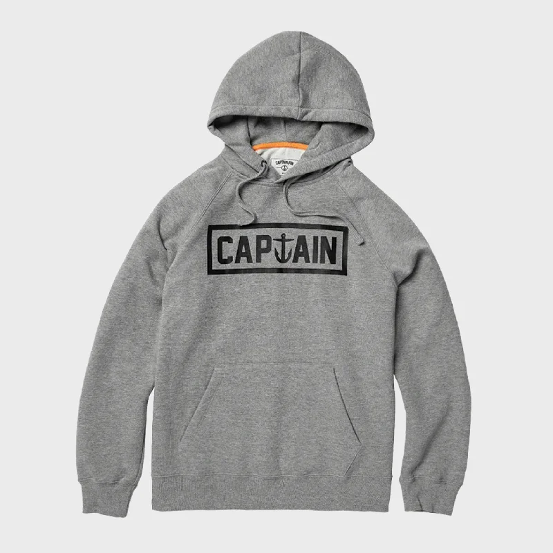 pastel trend hoodies -Captain Fin Mens Shweaty Naval Pullover Hoodie - Heather Grey