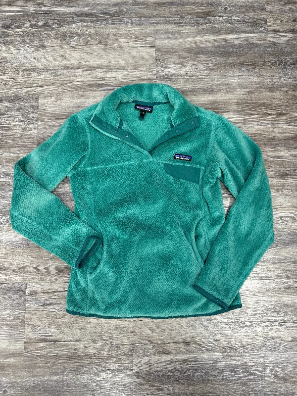 holiday stripe sweatshirts -Sweatshirt Collar By Patagonia In Green, Size: Xs