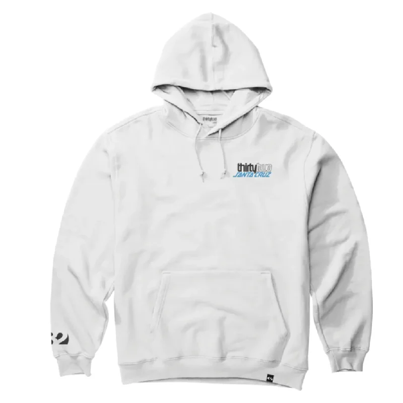 workout design hoodies -THIRTYTWO X SANTA CRUZ HOODIE WHITE