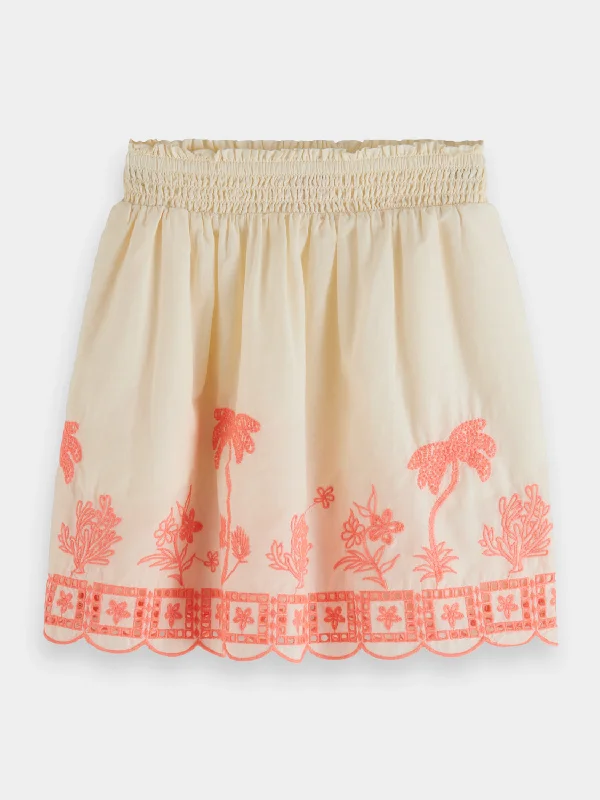 quick dry maxi skirts -Kids - Neon embroidered skirt