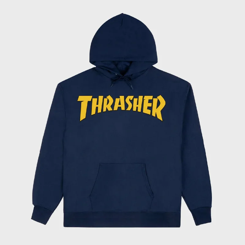 bright vibe hoodies -Thrasher Magazine Mens Cover Logo Hoodie - Navy