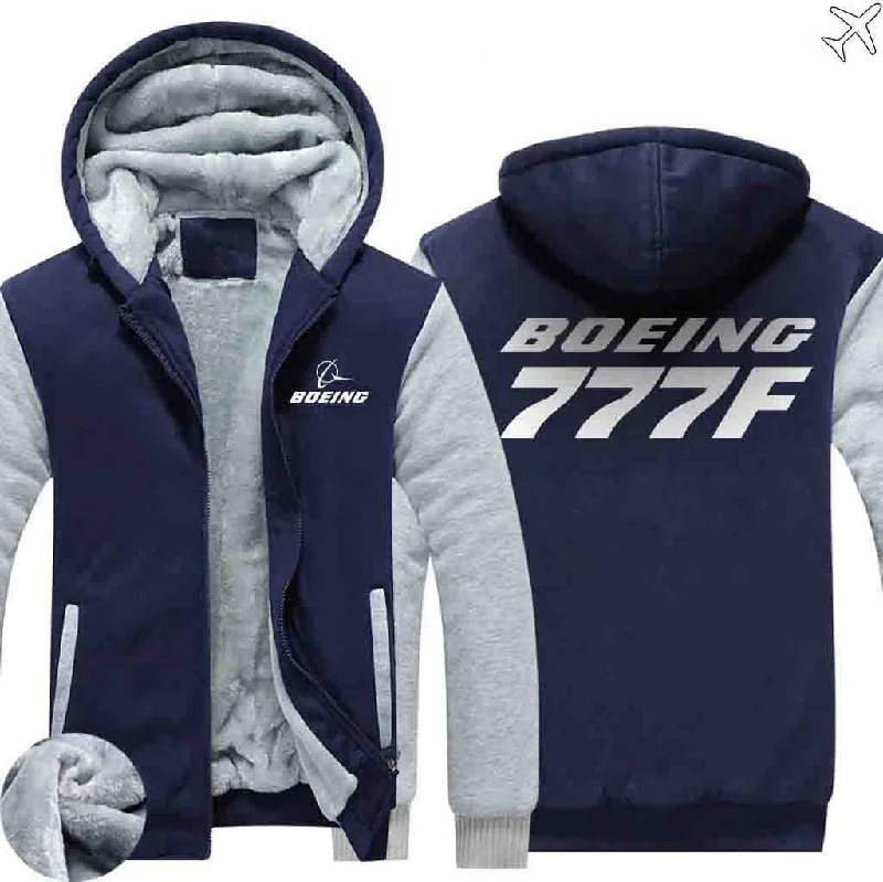 geek design hoodies -BOEING 777F ZIPPER SWEATERS