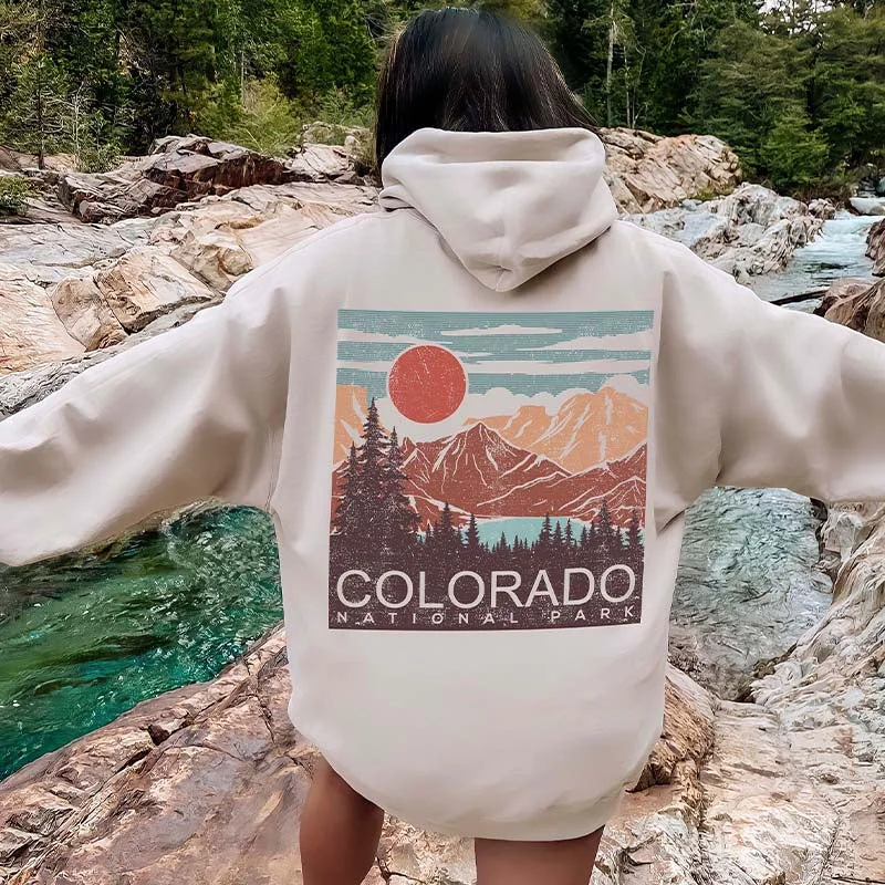 cozy style hoodies -Colorado Boho Park Hoodie