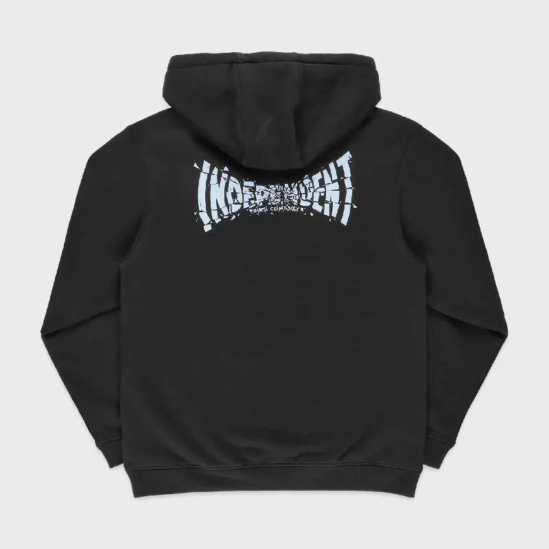 bold trend hoodies -Independent Mens Shattered Span Hoodie - Black