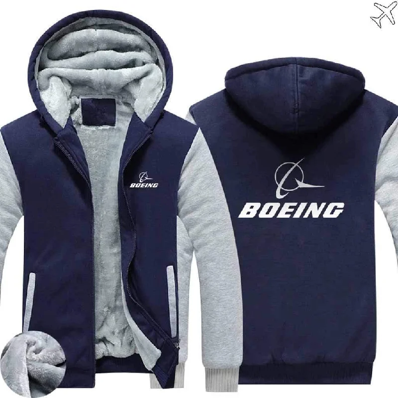 rainbow geometric hoodies -BOEING BOEING LOGO HOODIES ZIPPER SWEATERS