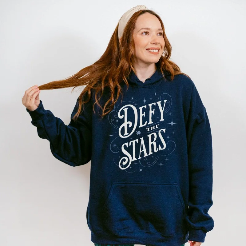 funny cat hoodies -Defy The Stars Hoodie