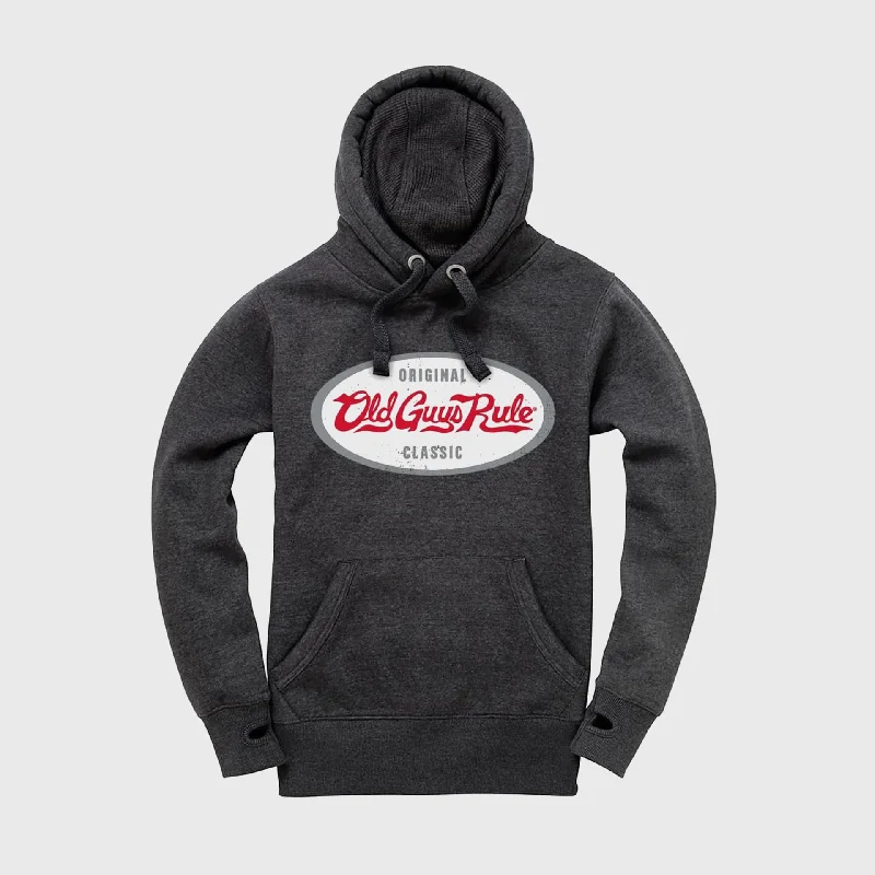 cozy art hoodies -Old Guys Rule 'Original Classic' Pop Hoodie - Heather Black