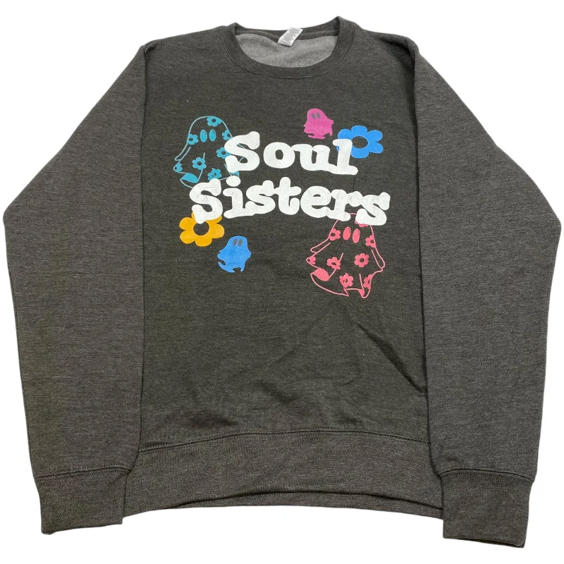 bold trend sweatshirts -Sweatshirt Crewneck By Just Hoods In Grey, Size: M