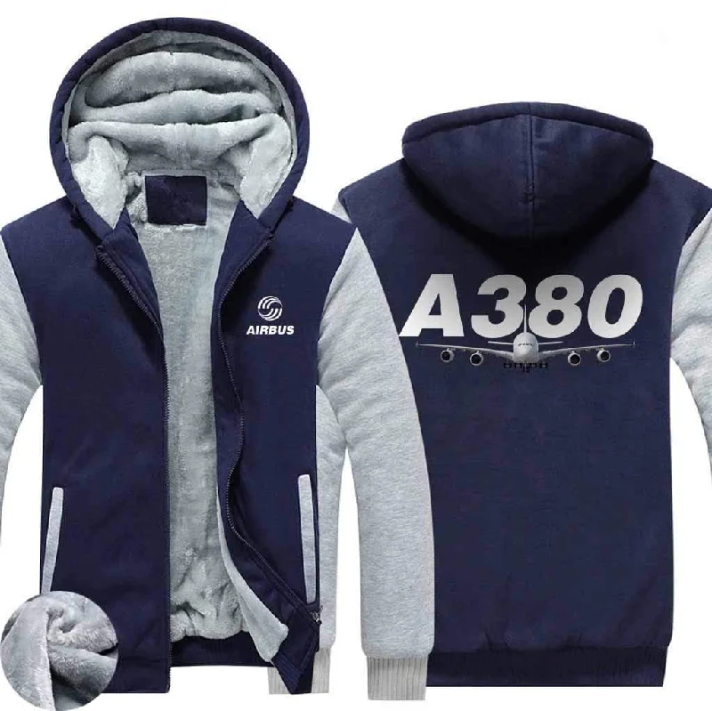 rock pattern hoodies -AIRBUS A380 ZIPPER SWEATERS