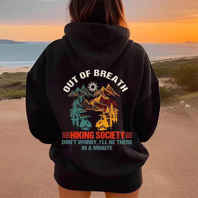 geek trend hoodies -Out Of Breath Hiking Society Nature Hoodie