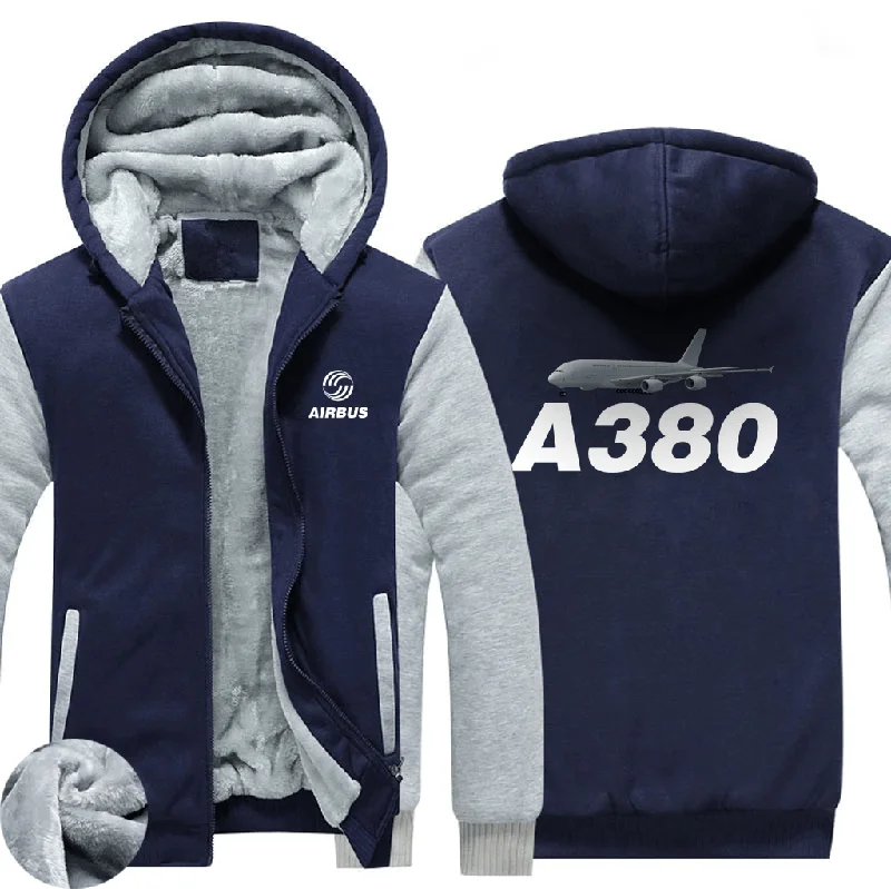 tropical vibe hoodies -AIRBUS A380 ZIPPER SWEATERS