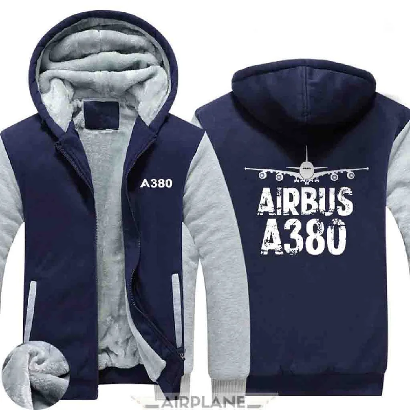 sci-fi trend hoodies -AIRBUS A380 ZIPPER SWEATERS