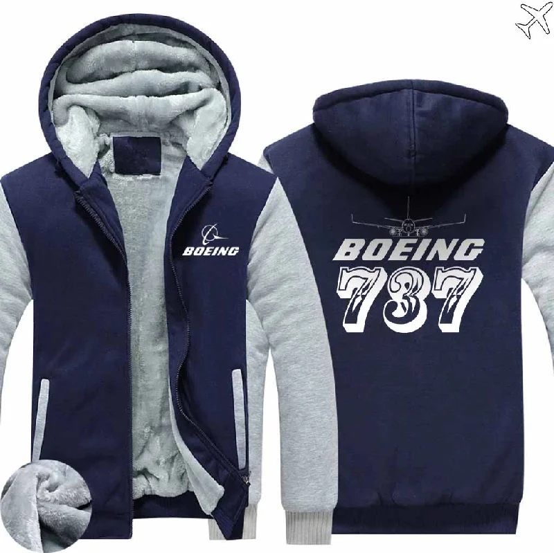 geek style hoodies -BOEING 737 ZIPPER SWEATERS